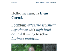 Tablet Screenshot of evancarmi.com